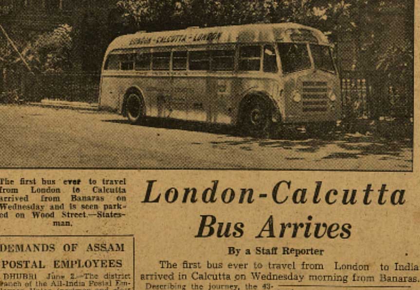 London-Calcutta-London bus route from 1957 to 1976